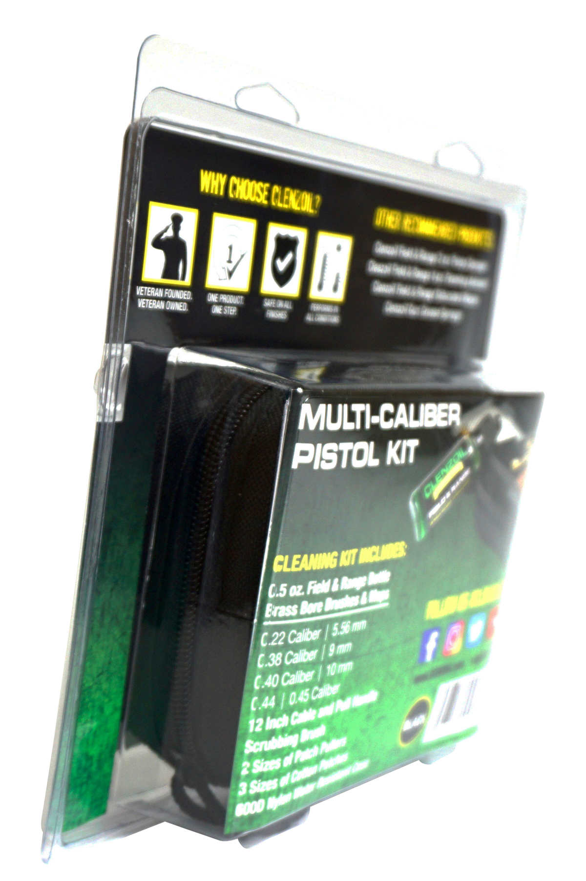 Clenzoil Field & Range Cleaning Kit Multi-Caliber Pistol 17-Piece Black — view 3