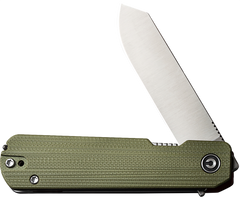 Civivi Knives Sendy 2.83" Spey Point Satin Nitro-V Green G10 Folding Knife — view 3