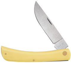 Case Sod Buster 3.70" Folding Skinner Plain Edge Carbon Steel Yellow Synthetic Handle — view 3