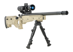 Crickett KSA2143 My First Rifle CPR 22 LR 16.13" 1-Rd Bolt Action Rifle - Tan w/Black Webbing Thumbhole — view 3