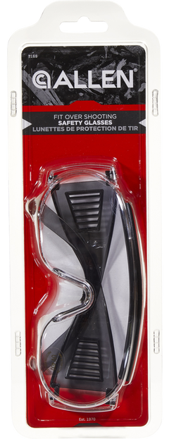 Allen 2169 Fit Over Shooting Glasses Adult Clear Lens Gray Frame — view 3