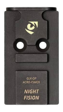 Night Fision GLK-OPBS-ACRO-MOS Optic Adapter Plate + Backup Sight Combo - Fits Glock Full Size MOS 17/19/47 - ACRO P-2 Footprint — view 3