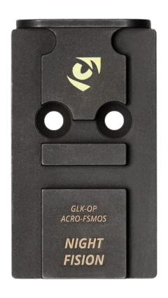 Night Fision GLK-OPBS-ACRO-MOS Optic Adapter Plate + Backup Sight Combo - Fits Glock Full Size MOS 17/19/47 - ACRO P-2 Footprint — view 3