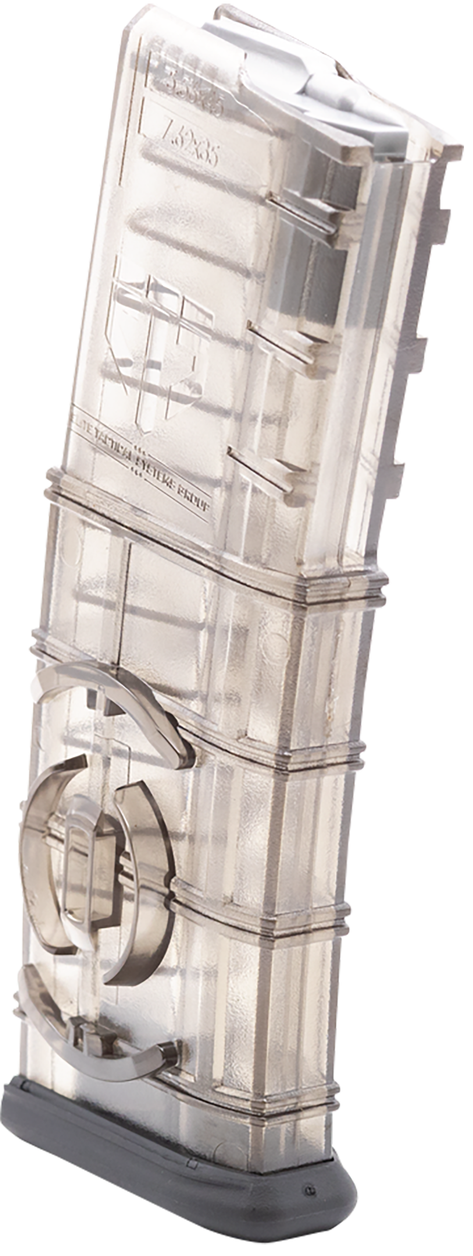 ETS Group AR1530CG2 Gen 2 5.56x45mm NATO 30rd Clear Polymer AR-15 Rifle Magazine w/ Coupler — view 3