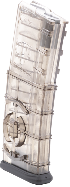 ETS Group AR1530CG2 Gen 2 5.56x45mm NATO 30rd Clear Polymer AR-15 Rifle Magazine w/ Coupler — view 3