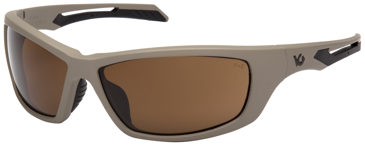 Pyramex Howitzer Safety Glasses Bronze Anti-Fog Lens Tan Frame — view 3