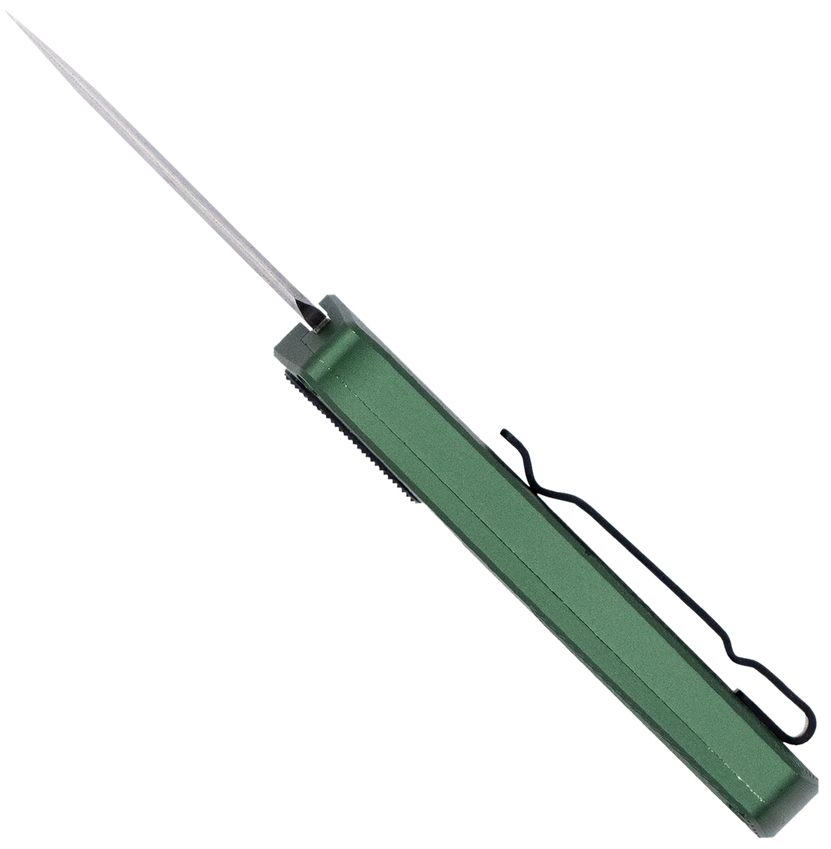 CobraTec 952 1.75" OTF Dagger Plain D2 Steel Stonewashed OD Green Aluminum Handle — view 3