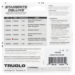 TruGlo StarBrite Deluxe Bead 3mm Green Fiber Optic Front Sight - Black — view 3