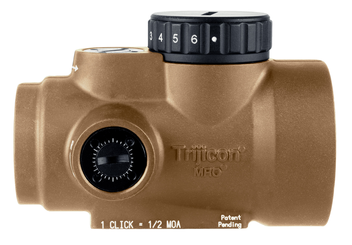 Trijicon MRO SD 1x25mm 2 MOA Green Dot Reflex Sight - Coyote Tan — view 3