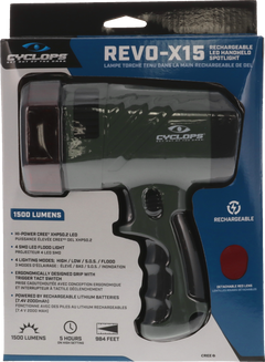 Cyclops REVO X-15 1500 Lumen Rechargeable Handheld Spotlight - Clear/Red Filter — view 3