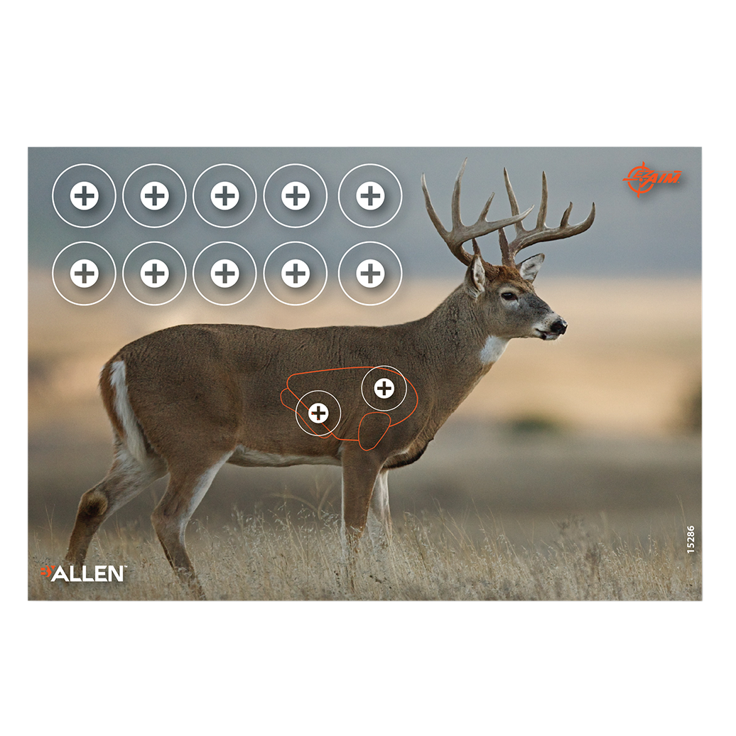 EZ-Aim Whitetail Deer Four Color Paper Hanging Target 23" x 35" 2 Pack — view 3