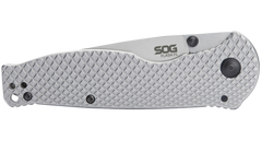 S.O.G Flash FL 3.40" Folding Drop Point Plain 4116 SS Silver Stainless Steel Handle — view 3