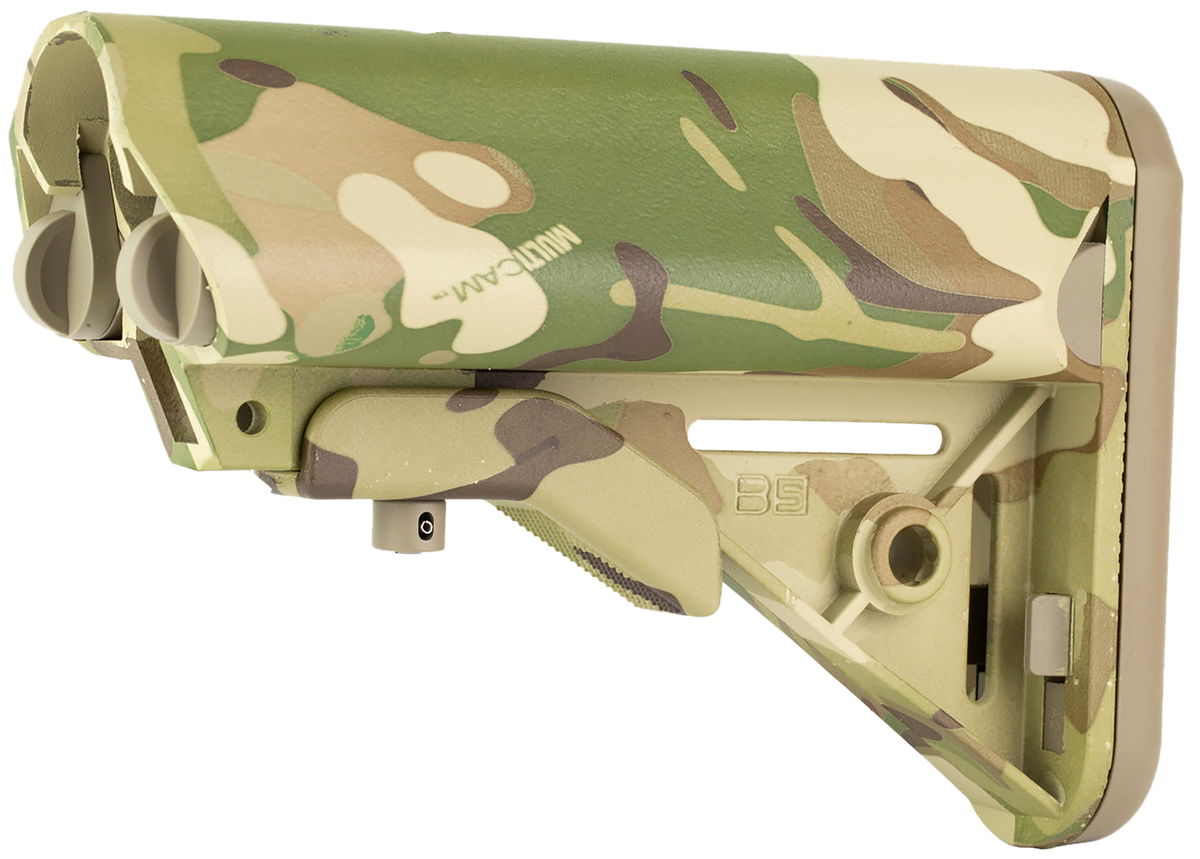 B5 Systems Enhanced SOPMOD AR-15/M4 MultiCam Collapsible Stock - Mil-Spec Tube Not Included — view 3