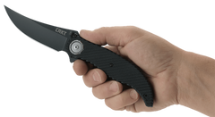 Columbia River 2640 Clever Girl 4.1" Folding Plain D2 Black Powder Coat G10 Handle Knife — view 3