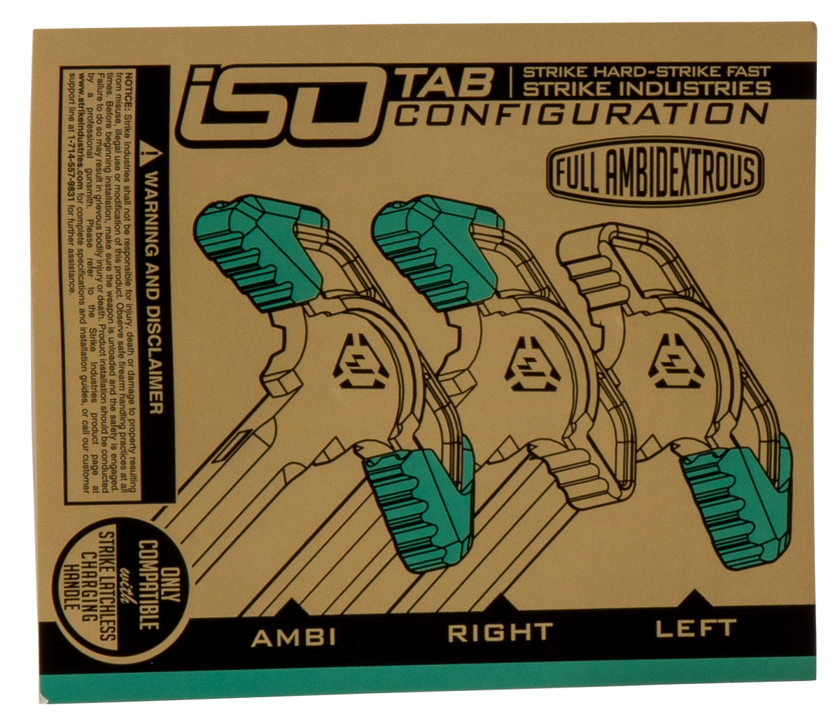 Strike Industries ISO Tab AR-15 Charging Handle Extension Red Anodized Aluminum — view 3