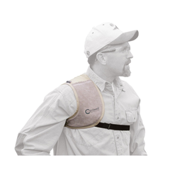 Caldwell Field Recoil Shield Tan Cloth with Leather Pad - Ambidextrous — view 3
