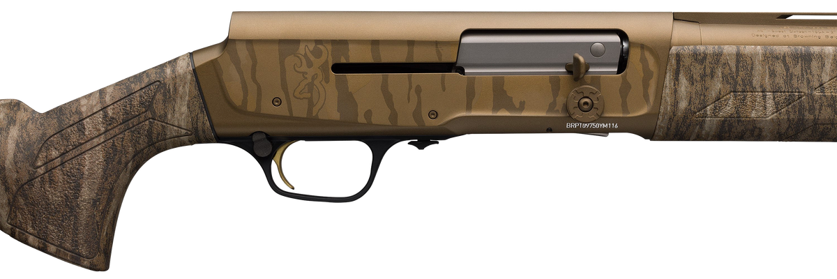 Browning A5 Wicked Wing 12 Gauge 26" 3.5" 4+1 Semi-Auto Shotgun - Burnt Bronze Cerakote Mossy Oak Bottomland — view 3