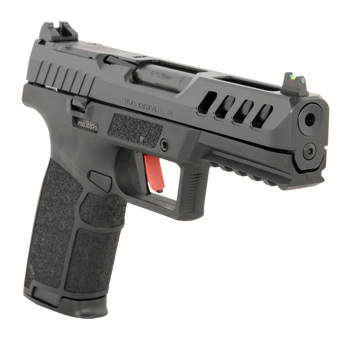 Tisas Arms PX-5.7 5.7x28mm 4.70" 20+1 SAO Semi-Auto Pistol - Black Polymer, Optic Ready — view 3