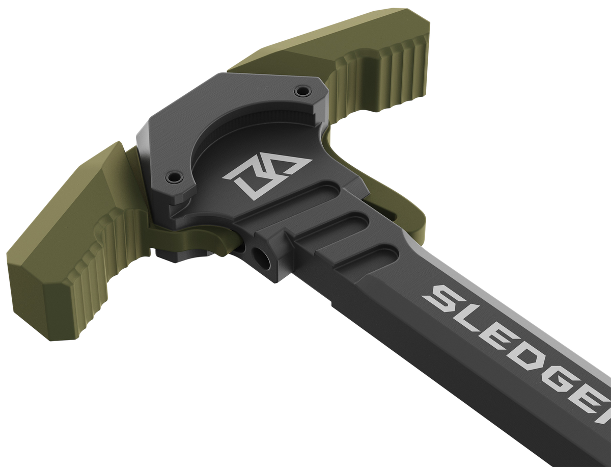 Breek Arms Sledgehammer AR-15/M16 Ambidextrous Charging Handle - OD Green Aluminum — view 3