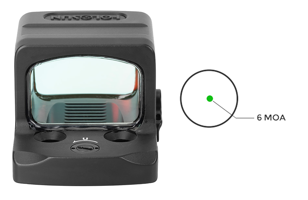 Holosun EPS-GR-6 1x 0.63"x0.91" 6 MOA Green Dot Enclosed Pistol Sight - Black Anodized — view 3