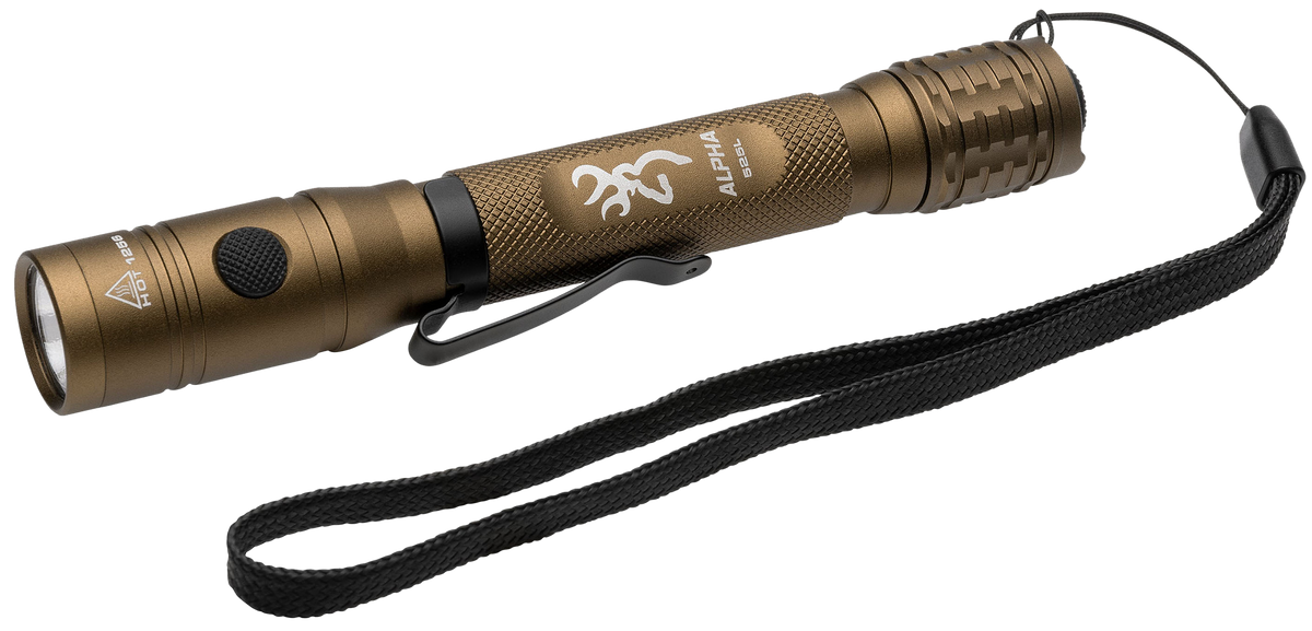 Browning Alpha 2AA Flashlight 36/525 Lumens Burnt Bronze - White LED/Green — view 3