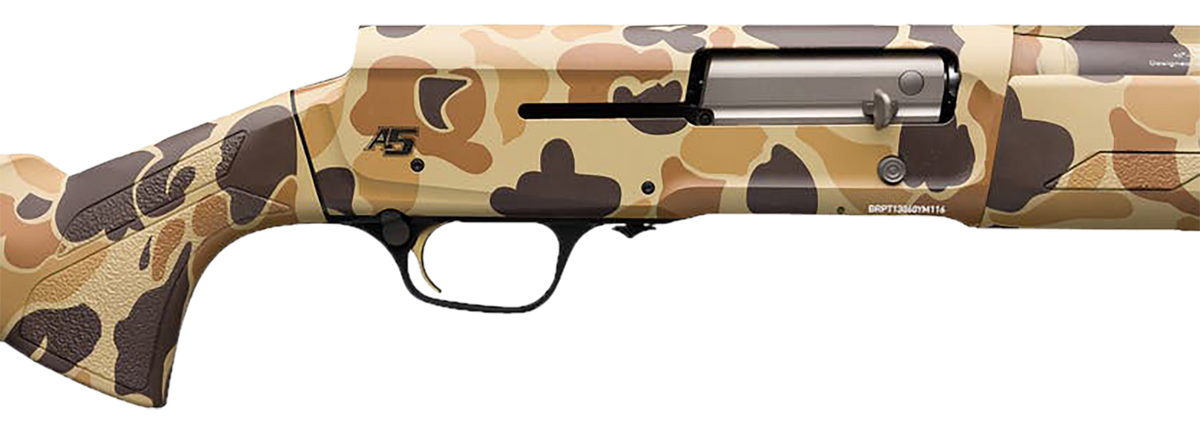 Browning A5 12 Gauge 26" 4+1 Semi-Auto Shotgun - Vintage Tan Camo — view 3