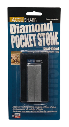 Accusharp 027C Pocket Stone Fine/Coarse Diamond Sharpener Gray — view 3