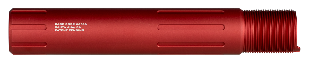 Strike Industries CARPRE SLICK Pistol Buffer Tube AR-15 7075-T6 Aluminum Red Anodized — view 3