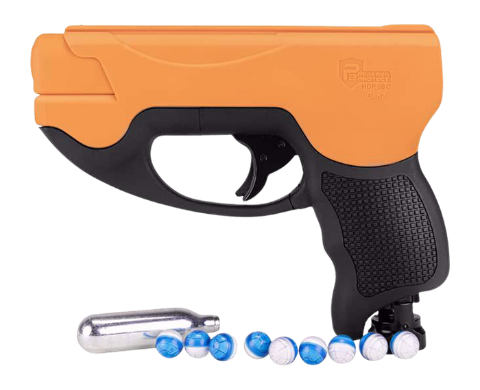 RWS Umarex P2P HDP 50 Compact Gen 2 .50 Cal 4-Rd Pepper Pistol - Orange/Black — view 3