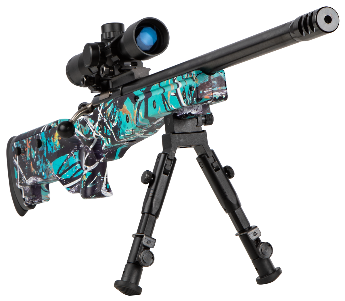Crickett KSA2149 Precision Package 22 LR 16.12" 1-Rd Bolt Action Rifle - Muddy Girl Serenity Camo Stock — view 3
