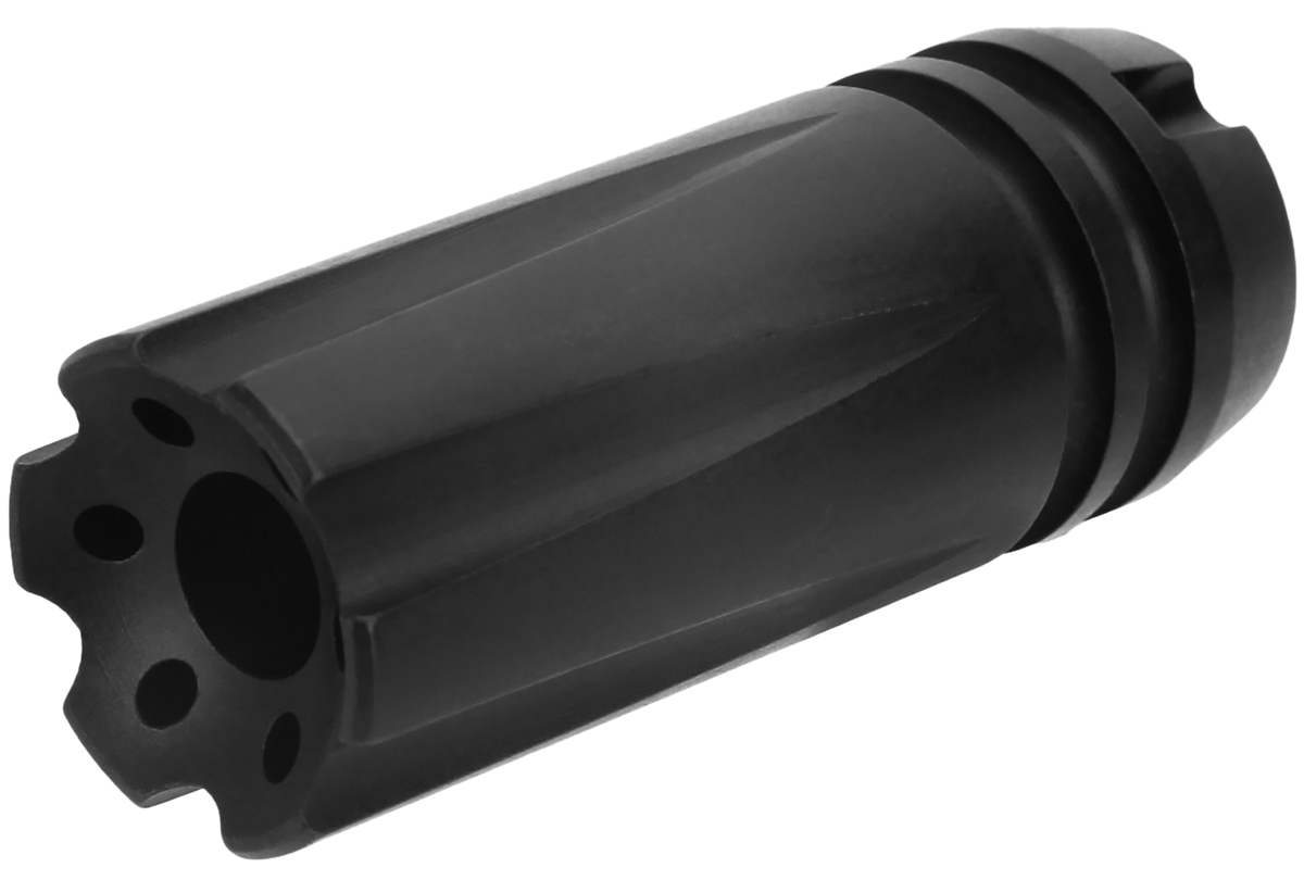 TacFire MZ2020 7.62x39mm M14x1 LH 2.30" Black Nitride Steel Flash and Sound Forwarder — view 3