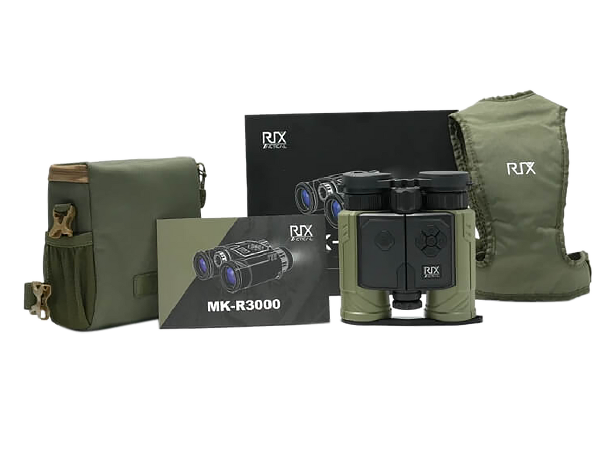 Rix Optics MK-R3000 8x 32mm Rangefinding Binoculars - Black / Green — view 3