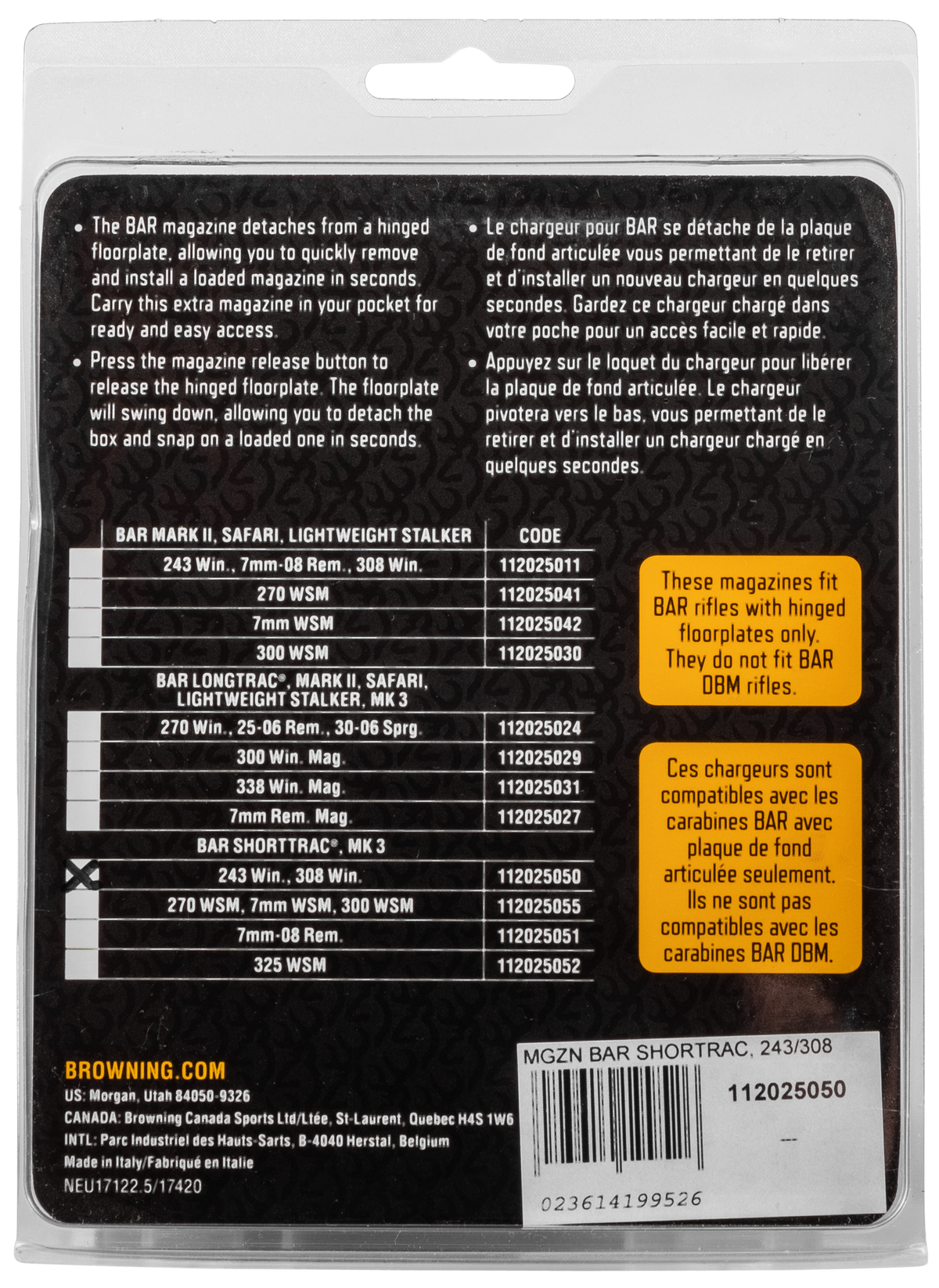 Browning BAR MK3 ShortTrac .308/.243 Win 4-Rd Magazine — view 3