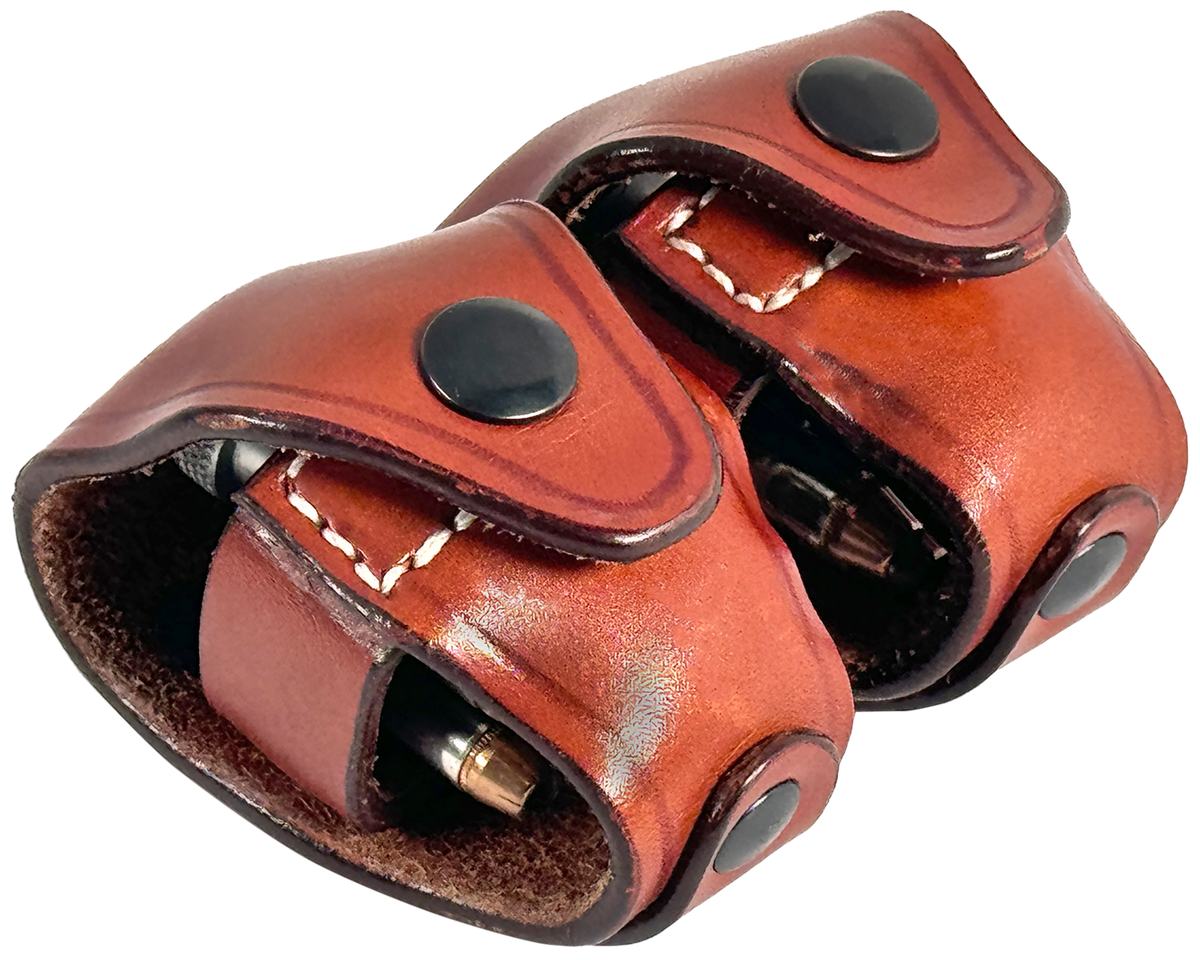 1791 Gunleather RVSLDCBRA Speed Loader Double Carrier Brown Steerhide - Fits 5/6 Shot — view 3