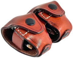1791 Gunleather RVSLDCBRA Speed Loader Double Carrier Brown Steerhide - Fits 5/6 Shot — view 3