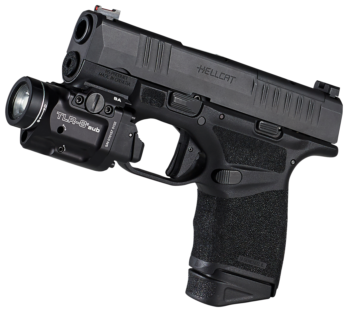 Streamlight TLR-8 Sub 500 Lumens White LED/Red Laser Weapon Light - Springfield Armory Hellcat — view 3