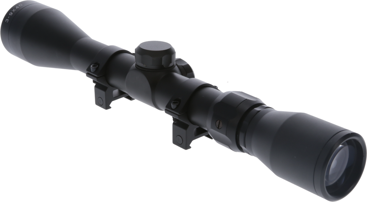 TruGlo Trushot 3-9x40mm 1" Tube Duplex Reticle Rifle Scope w/Mounting Rings - Black — view 3