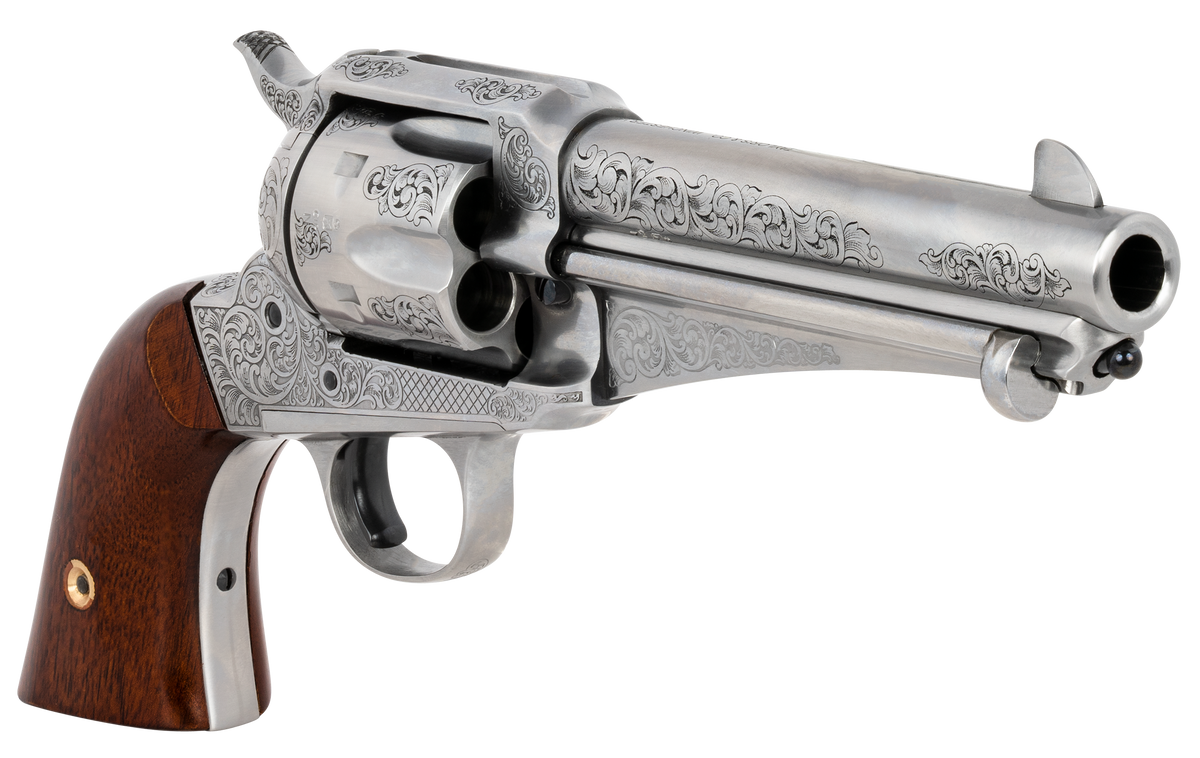 Taylor's & Company 1875 Army Outlaw 45 Colt (LC) 5.50" 6-Rd SAO Revolver - White Engraved — view 3