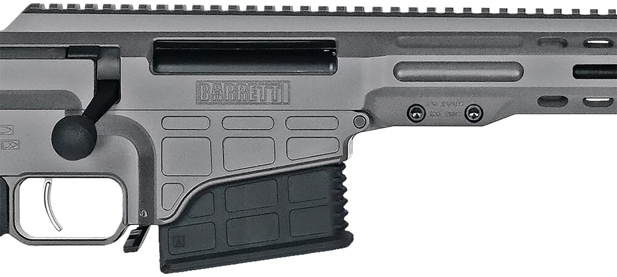 Barrett MRAD 300 PRC 26" 10+1 Bolt Action Rifle - Tungsten Gray Cerakote - Side Folding Stock - Black Magpul Grip — view 3