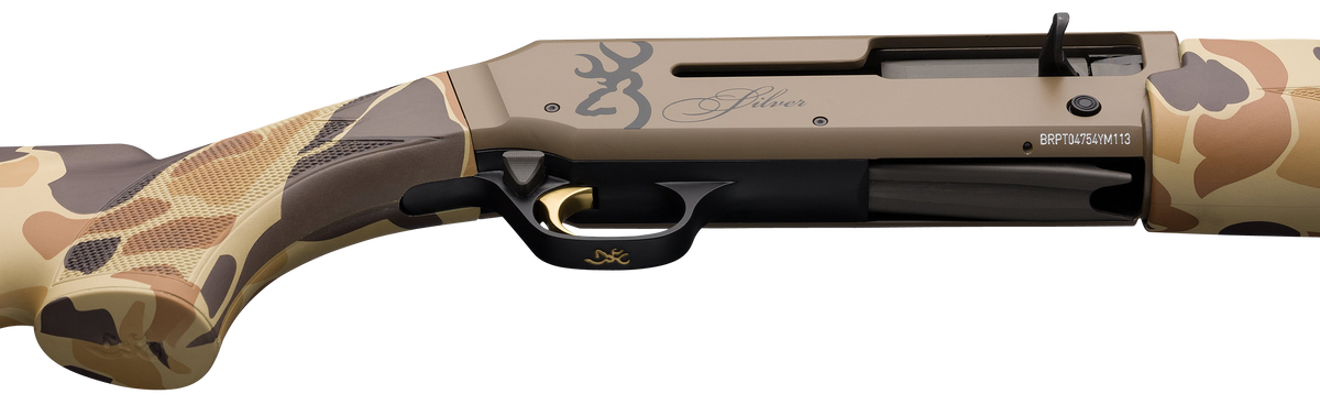 Browning Silver Field 12 Gauge 3.5" 4+1 26" Semi-Auto Shotgun - Vintage Tan Camo FDE Cerakote — view 3