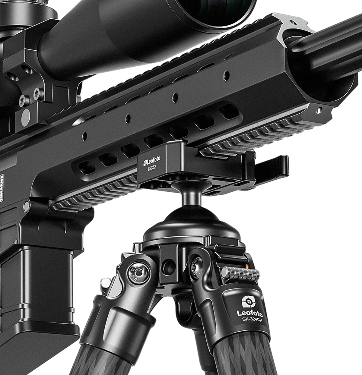 Leofoto USA ST-323CX Integrated Ballhead ST-X Tripod 6.30"-64.60" Black Aluminum — view 3