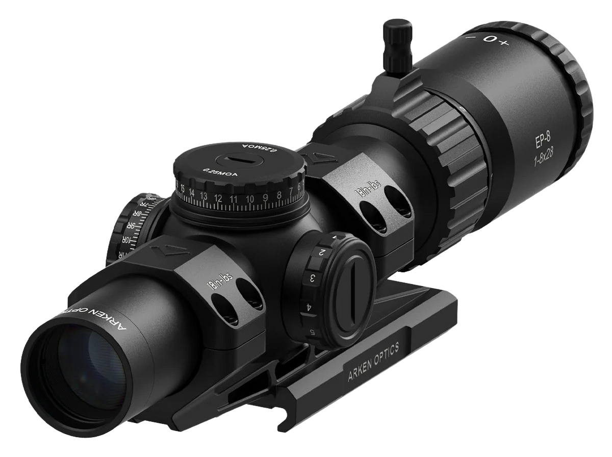 ARKEN EP8 1-8x28 FFP LPVO 34mm Tube KL Box MOA Riflescope — view 3