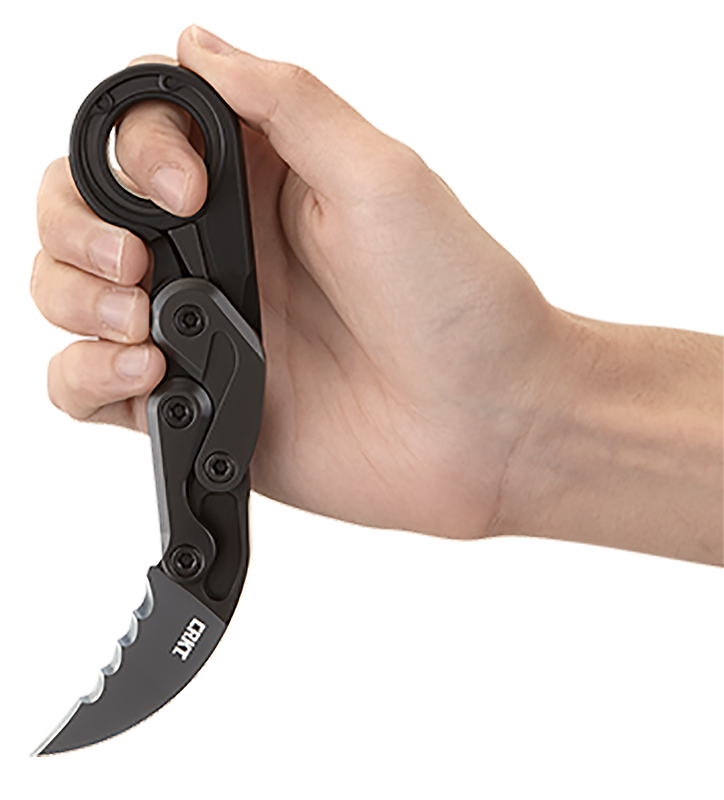 Columbia River CRKT 4040V Provoke 2.41" Folding Hawkbill Veff Serrated Black TiCN D2 Steel Black Aluminum Knife — view 3