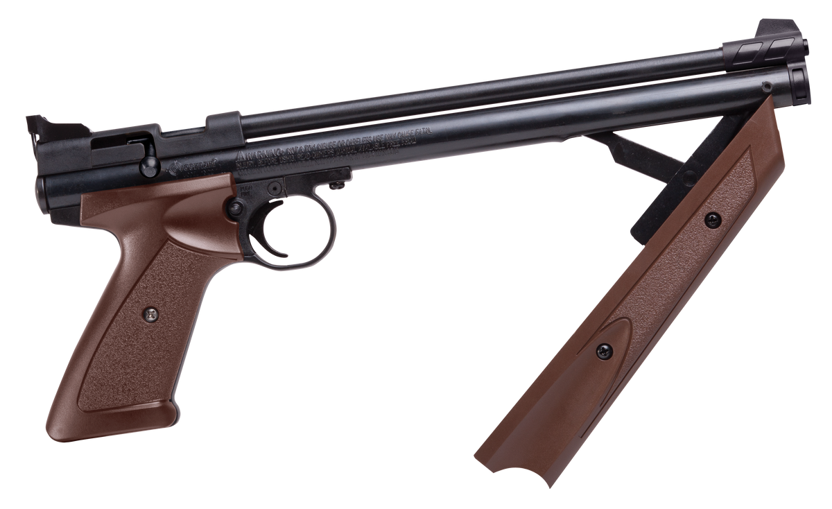 Crosman P1377BR American Classic .177 Caliber Pump Air Pistol - Brown Polymer Grips — view 3