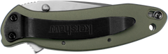 Kershaw Scallion 2.4" Folding Drop Point 420HC SS Knife - OD Green Aluminum — view 3