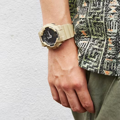 G-Shock GA100L-8A Tactical Brown Analog/Digital Watch 200M Stainless Steel Bezel — view 3