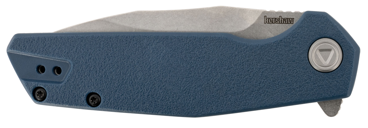 Kershaw Lucid 2036 3.20" Folding Clip Point Plain Stonewashed 8Cr13MoV - Blue GFN/SS Handle — view 3