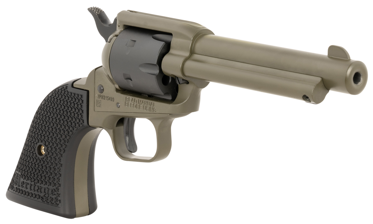 Heritage Mfg Rough Rider 22 LR 4.75" 6-Shot SAO Revolver - OD Green Cerakote — view 3
