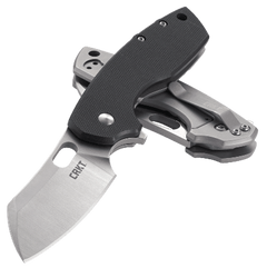 CRKT Pilar Large 2.67" Folding Plain Satin 8Cr14MoV Black G10 Handle — view 3