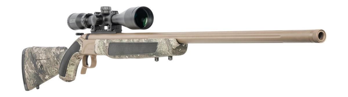 CVA Accura LR-X 45 Cal 30" Fluted Break-Open Muzzleloader - FDE Cerakote TrueTimber Strata w/KonusPro 3-9x40mm IR Scope — view 3